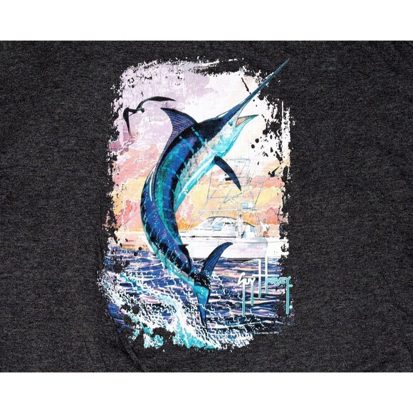 Guy Harvey By Classic Fit Men's Long Sleeve Graphic T-Shirt‎ Size XL - Picture 2 of 6